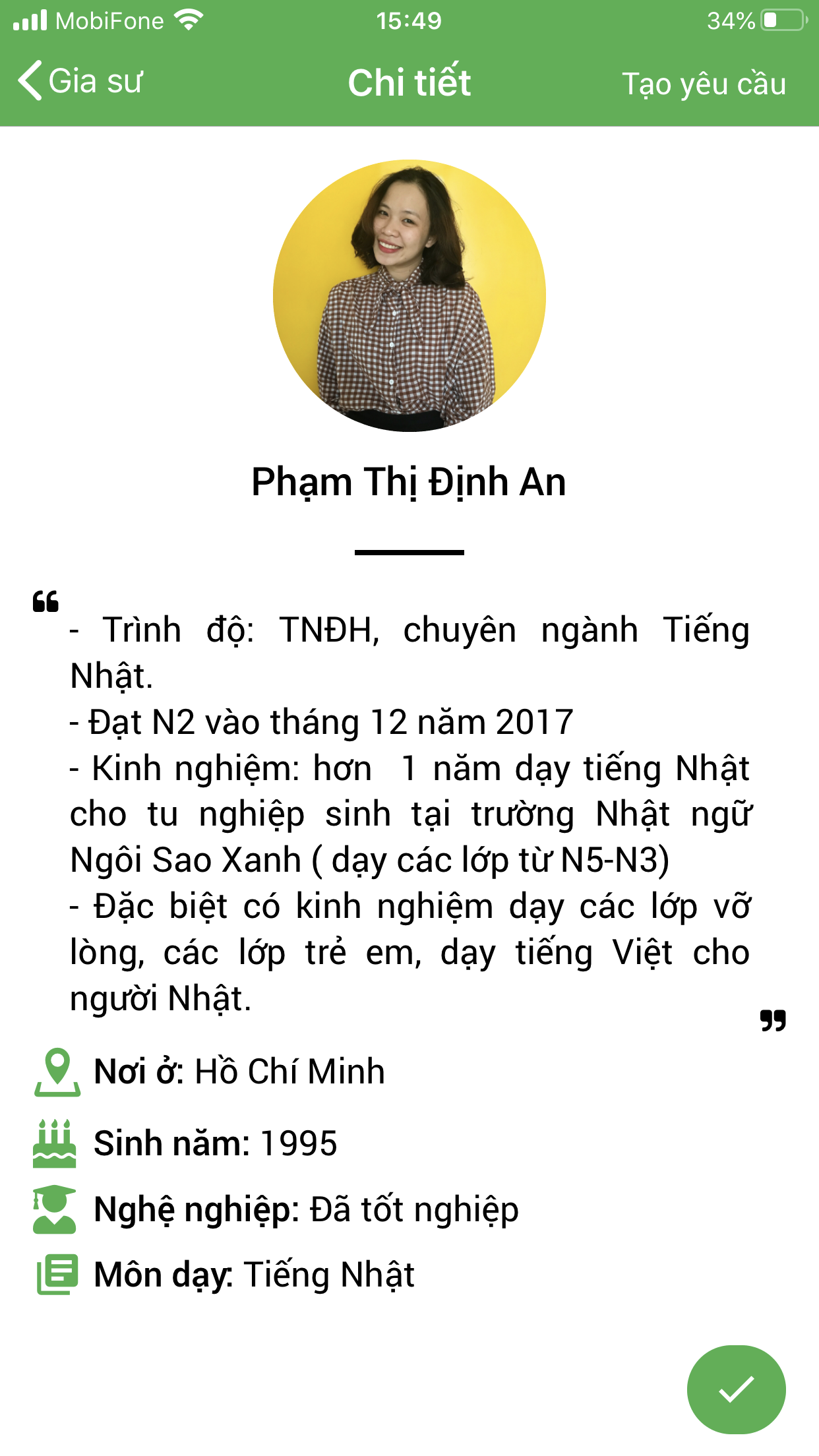 dạy kèm tiếng nhật
